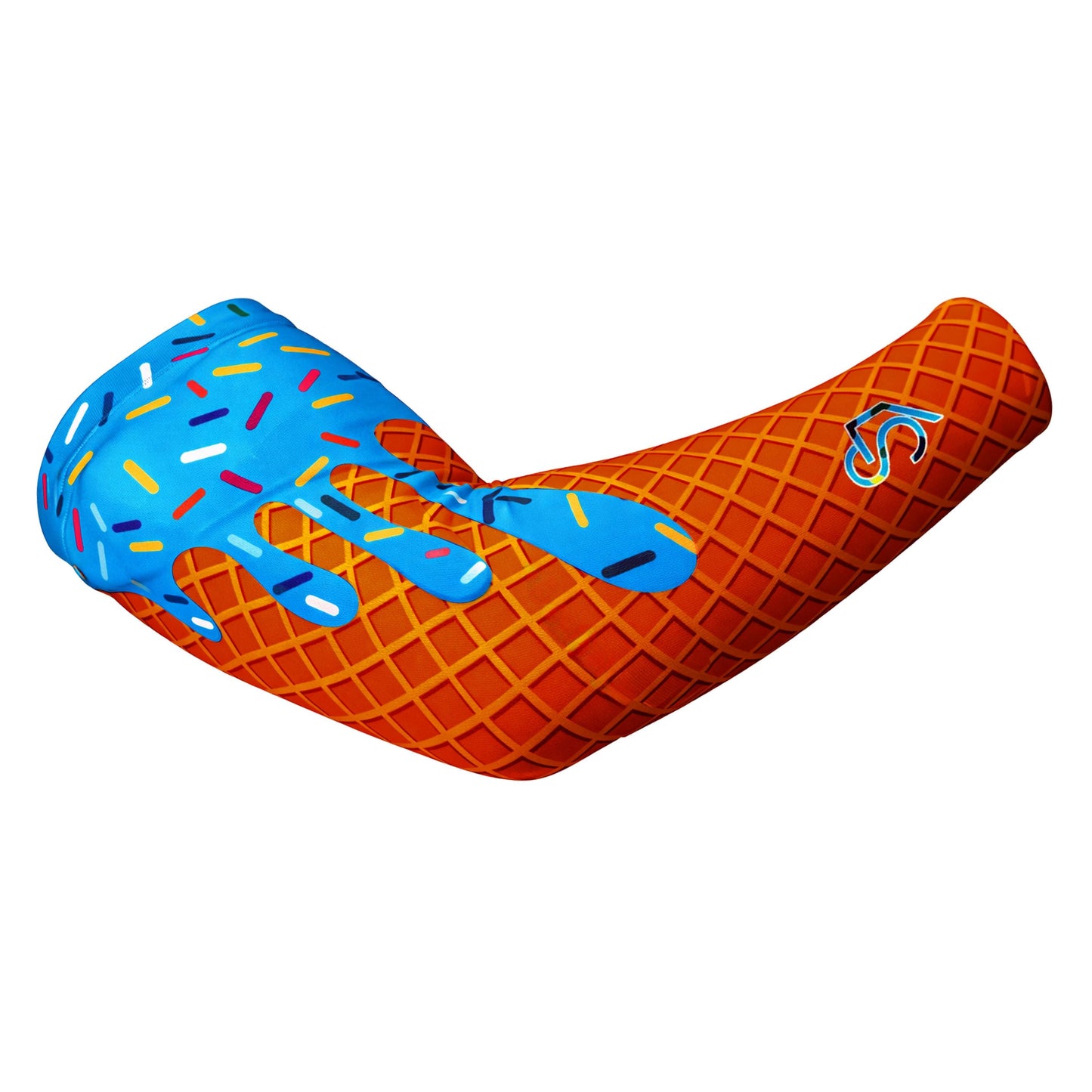 Light Blue Ice Cream Drip - Sports Compression Arm Sleeve - Slim Sizes Available
