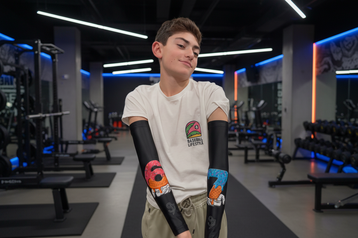 67 - Sports Compression Arm Sleeves - Slim Sizes Available