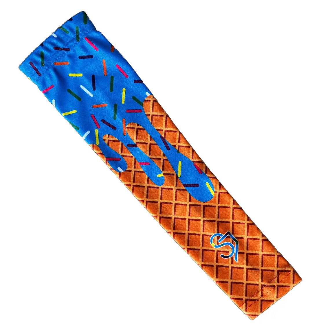 Blue Ice Cream Drip - Sports Compression Arm Sleeve - Slim Sizes Available