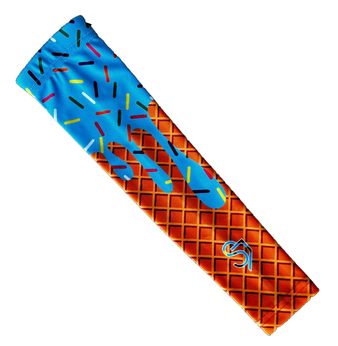 Light Blue Ice Cream Drip - Sports Compression Arm Sleeve - Slim Sizes Available